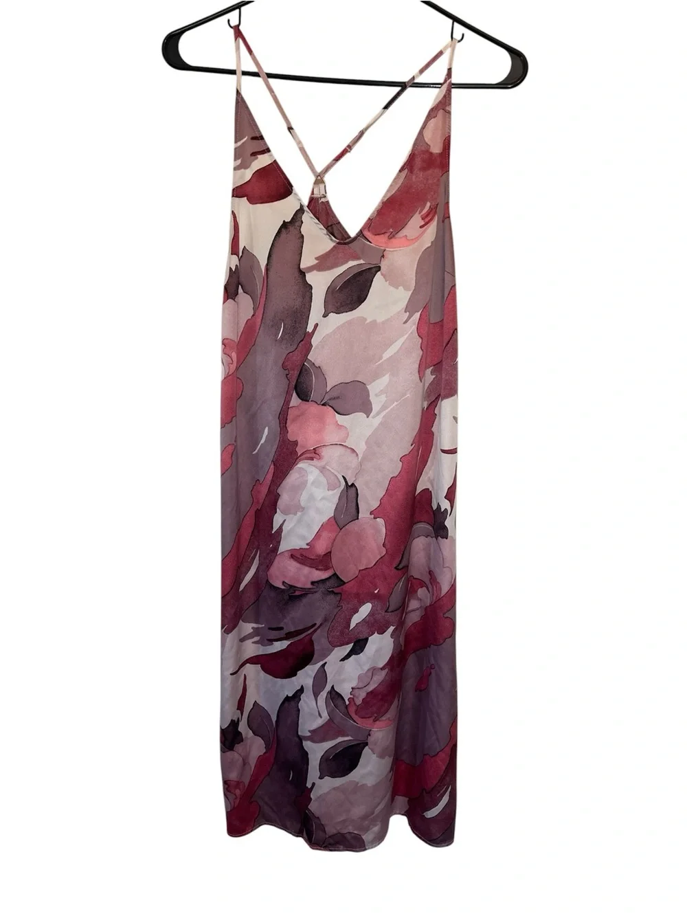 stars above Pink & Rose Floral Satin Slip - Picture 2 of 5